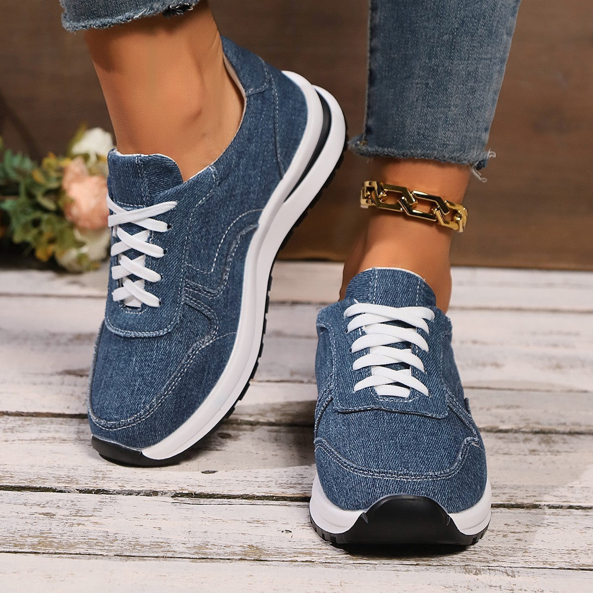 Chaussures Sportives Respirantes à Plateforme pour Femme