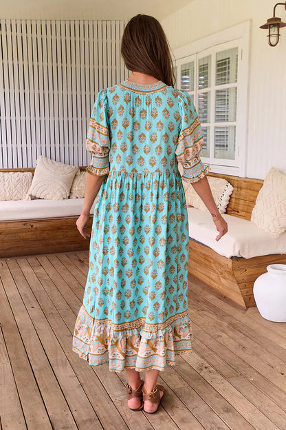 Léna | Robe Longue Bohème à Franges