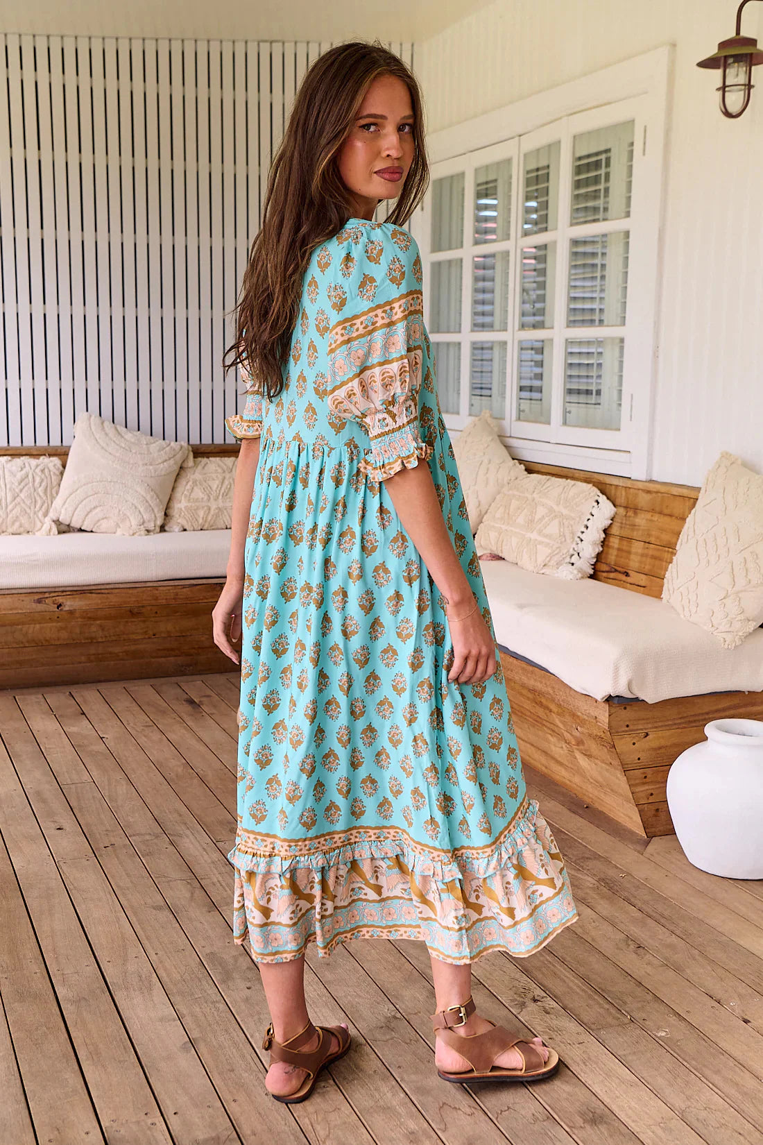Léna | Robe Longue Bohème à Franges