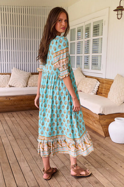 Léna | Robe Longue Bohème à Franges